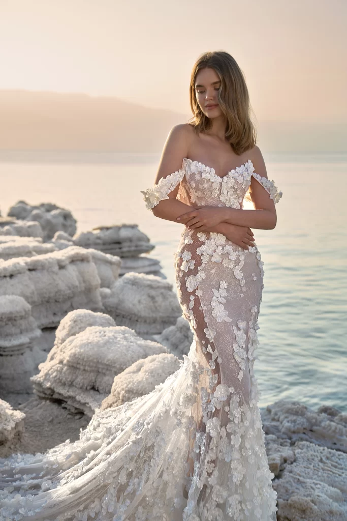 Sunrise Collection Luxury Wedding Dresses by Lee Petra Grebenau designer Horizon Dress
